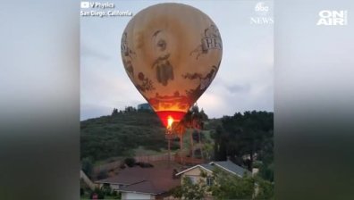 Балон с горещ въздух кацна аварийно в предградие на Сан Диего