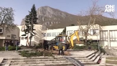 Бедствено положение във Враца, ураганният вятър помита всичко по пътя си