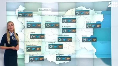 Облачен ден с типични пролетни превалявания, градусите стигат 25