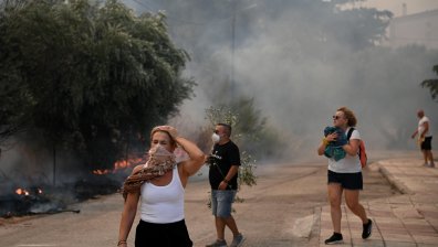 Борба с огъня по въздух и земя: Пожар избухна в борова гора в Южна Гърция