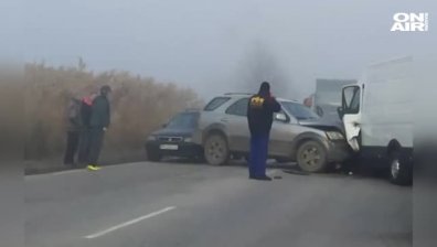 Тежка верижна катастрофа край Пловдив