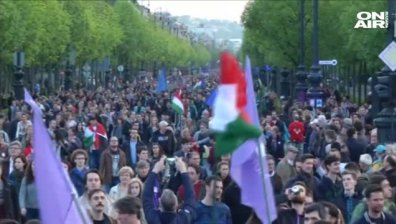 Многохиляден антиправителствен протест заля Будапеща