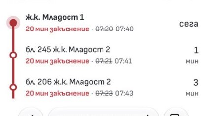 Столичен автобус не тръгнал по разписание, пътник сигнализира за пропуснат курс