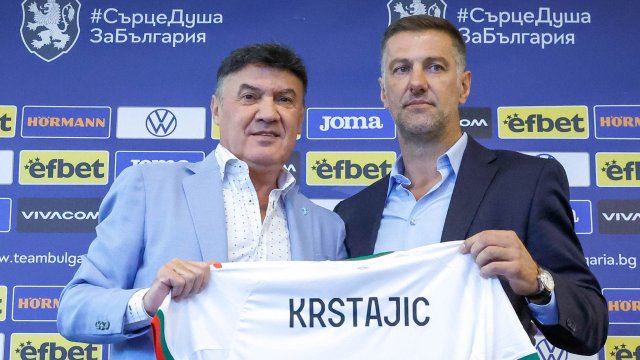 Председателят на Българския футболен съюз БФС Борис Михайлов поздрави националния