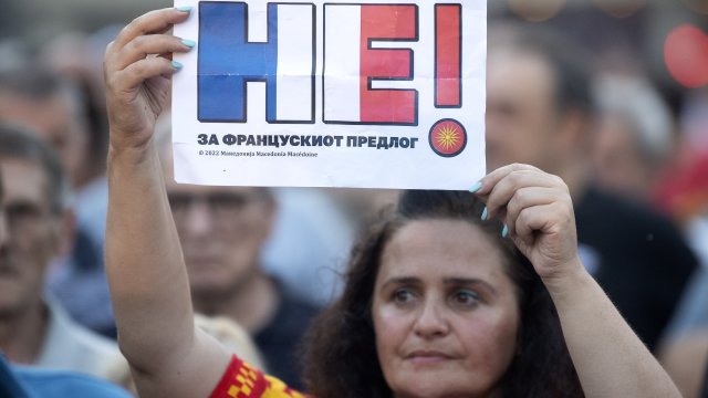 Хиляди протестираха в Северна Македония вчера срещу т нар френско предложение