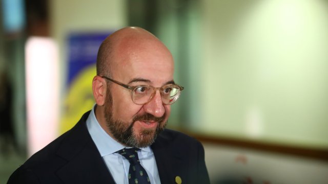 Председателят на Европейския съвет Шарл Мишел и украинският премиер Денис