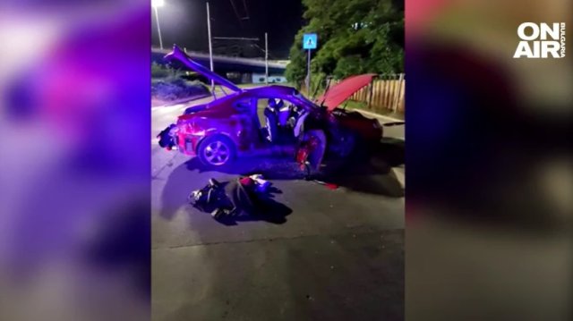 Пиян и дрогиран катастрофира тежко на кръговото кръстовище при 4 ти