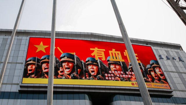 Обратно на официалните твърдения китайските военни маневри край бреговете на