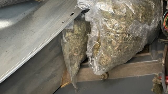 При извършената физическа проверка са били открити 61 пакета със зелена тревиста маса Те са