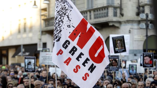 В цяла Италия се проведоха протести срещу Ковид мерките на