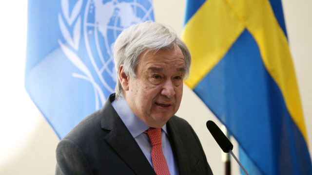 Генералният секретар на ООН Антониу Гутериш предупреди днес че светът