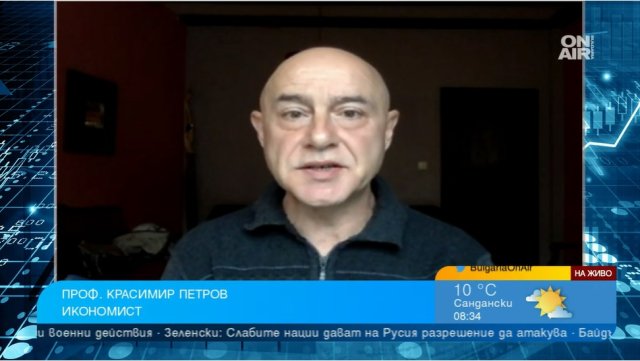 Икономистът проф Красимир Петров прогнозира че годишната инфлация ще бъде
