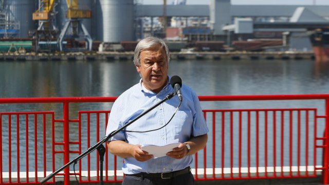 Генералният секретар на ООН Антониу Гутериш осъди днес пред Съвета