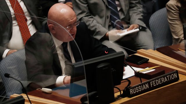 Представителят на Русия в ООН Василий Небензя потвърди че на