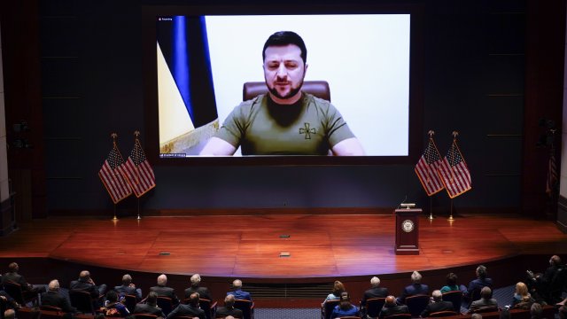 Във видео обръщение пред двете камари на американския Конгрес украинският
