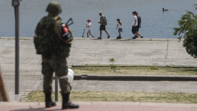 Над Херсон който се намира в Южна Украйна се веят руски