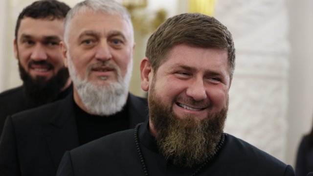 Чеченски богослови начело с мюфтията на Чеченската република Салах Хаджи Меджиев