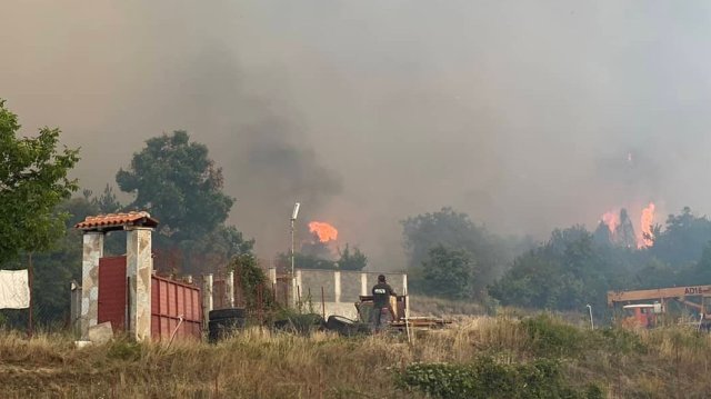 Пожарът край Казанлък вече е потушен Екипи на пожарната и горското