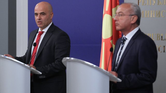 Премиерите на България и РСМ Гълъб Донев и Димитър Ковачевски