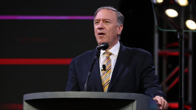 Бившият държавен секретар на Съединените щати Майк Помпео пристига в