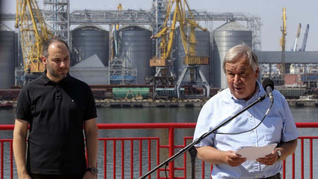 Генералният секретар на ООН Антонио Гутериш пристигна на необявено предварително