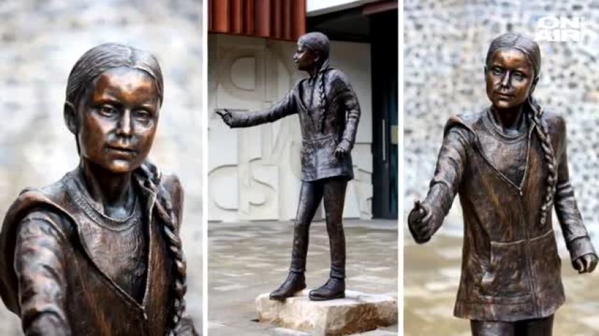 Статуя на Грета Тунберг нажежи страстите във Великобритания (ВИДЕО)