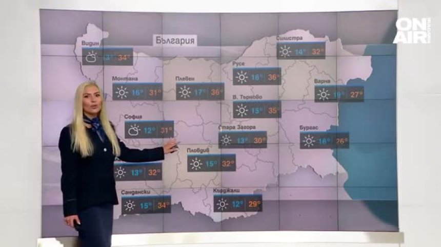 Очаква ни топла сряда с високи температури и без валежи