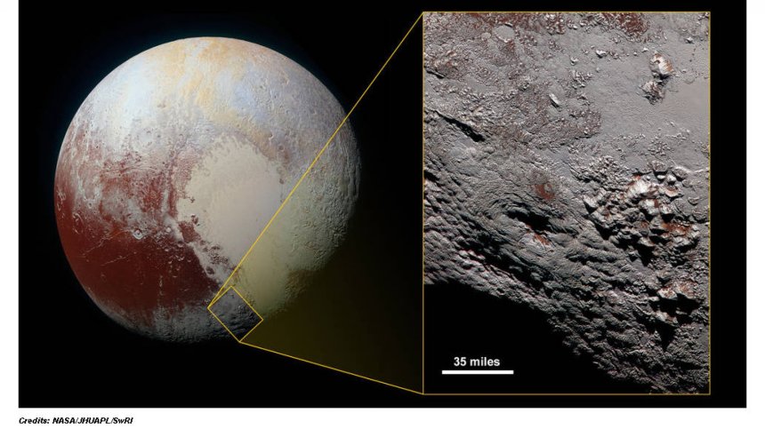 NASA пусна снимки на леден вулкан на Плутон