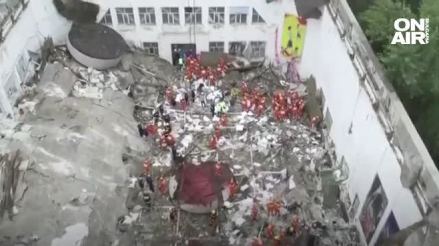 11 жертви при срутване на покрив на училищен физкултурен салон в Китай