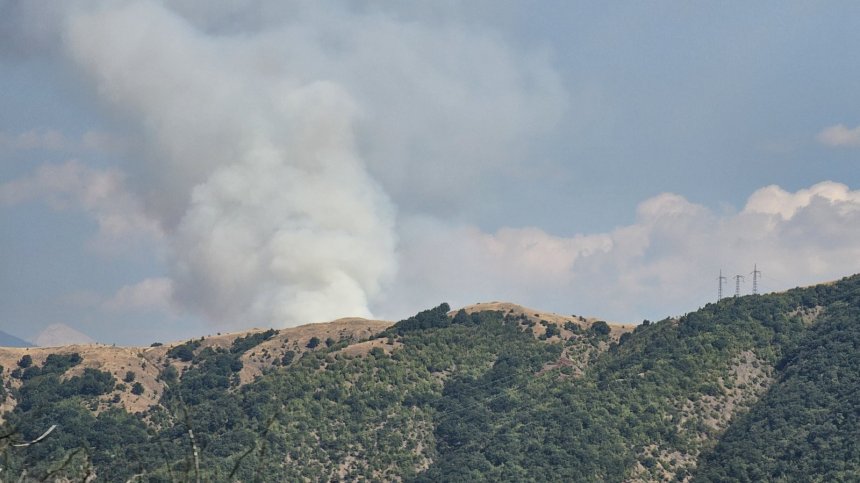Пожарът от Гърция в планината Славянка се разшири и на българска територия