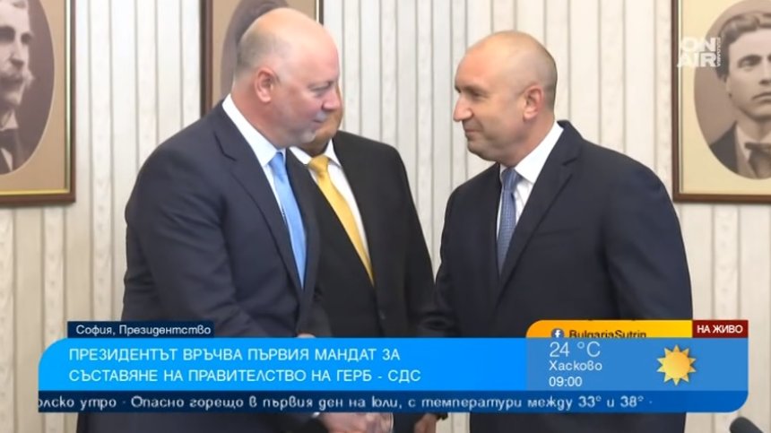 Росен Желязков е кандидатът на ГЕРБ за премиер, получи мандата от Радев