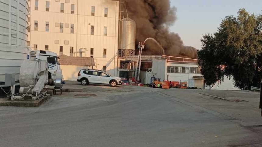 Експерти търсят причините за пожара в завода за храни и фуражи в Ловеч