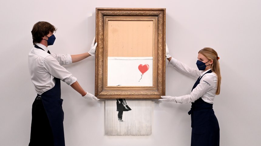 Банкси счупи рекорд, продаде "Момичето с Балона" за 16 млн. пануда