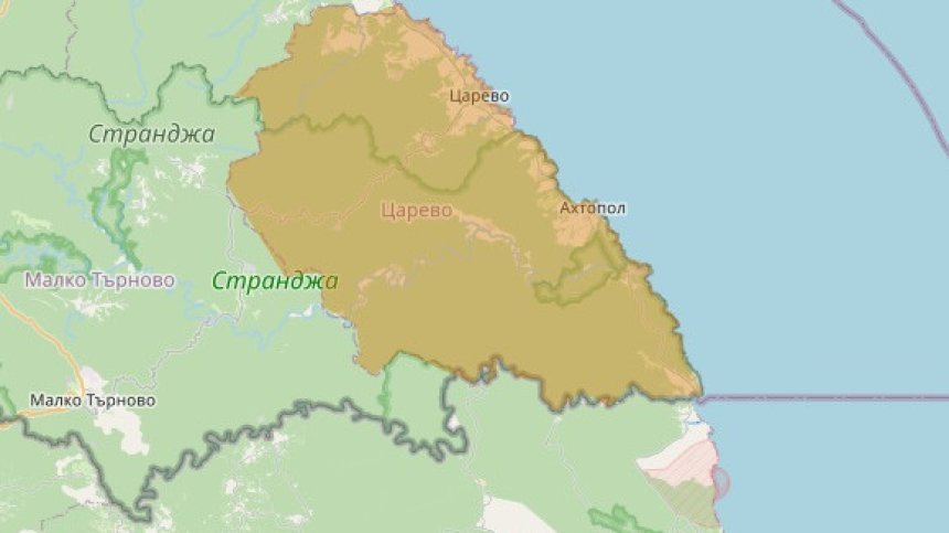 BG-ALERT се задейства за Царево и Елените заради очаквани порои