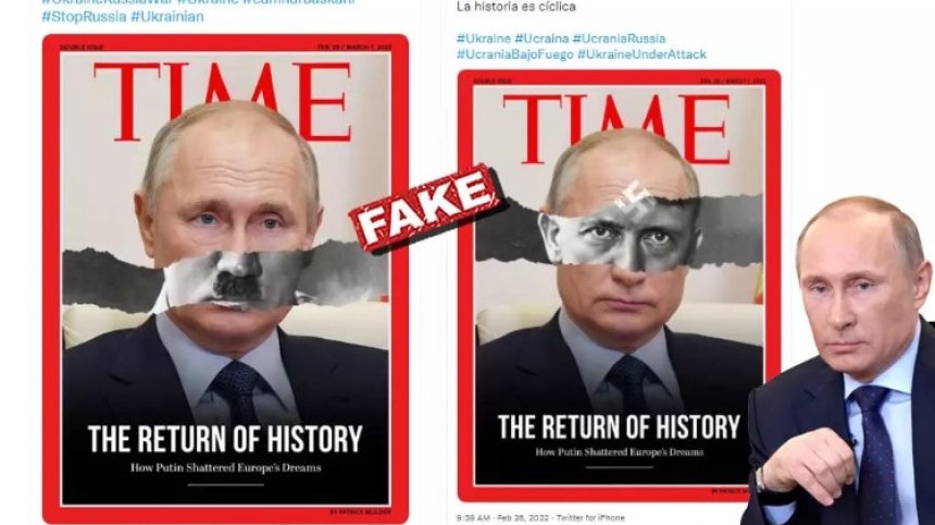 "Тайм" сложи мустака на Хитлер върху снимка на Путин? Да, ама не