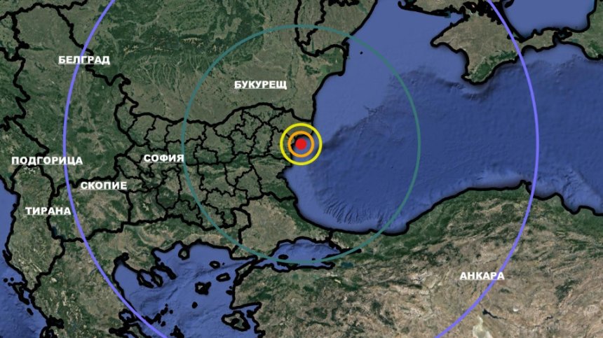 Земетресение на 22 км от Балчик