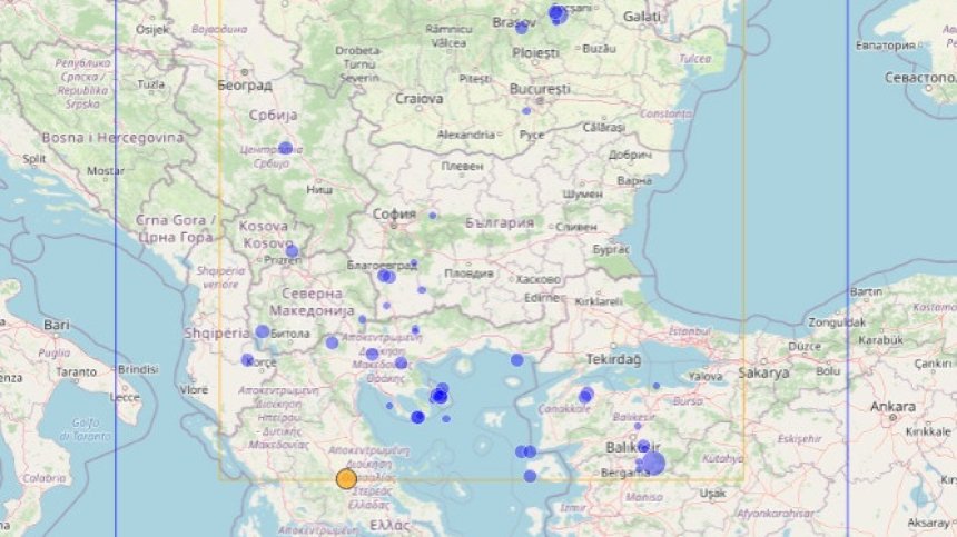 Земетресение в Гърция, на 400 км от София
