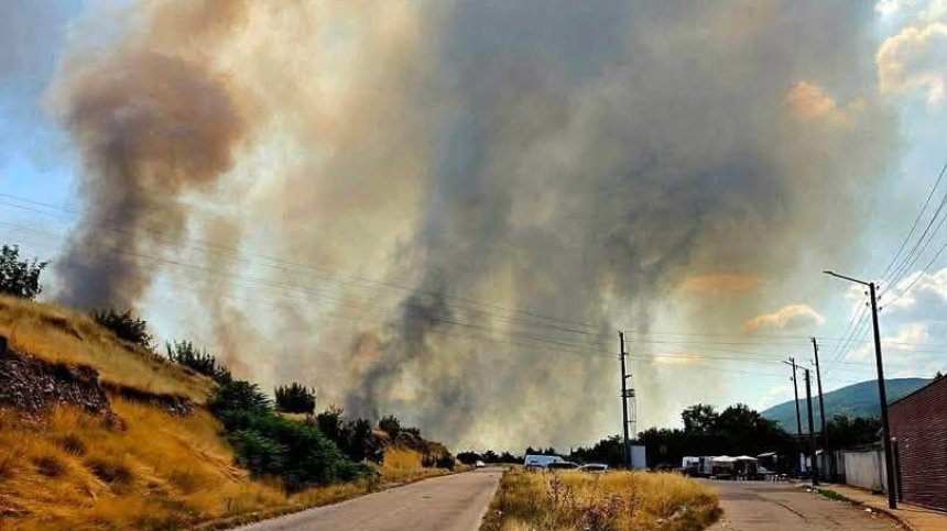 Пожари горят край Асеновград, Бобошево и Хасково - има засегнати къщи и затворен път