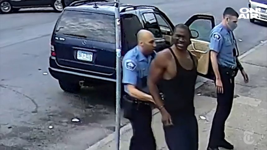 Нови кадри от охранителни камери показват ареста на Джордж Флойд (+ВИДЕО)