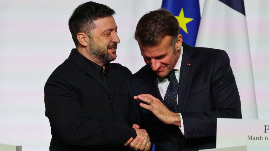 Макрон обеща на Зеленски електрогенератори за Украйна