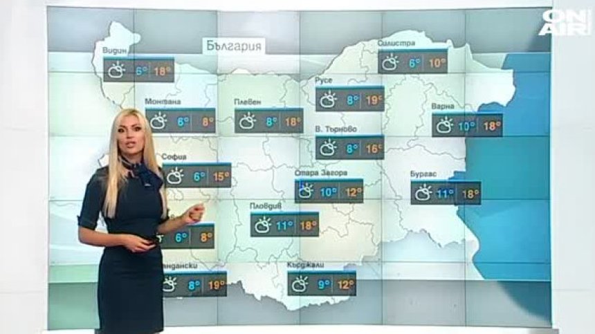 Облачен вторник, но чадър няма да е необходим