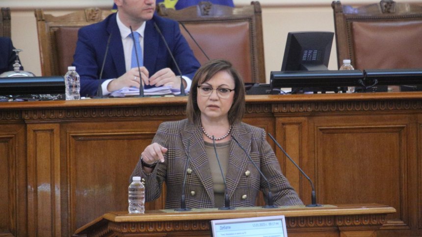 Нинова в НС: Може ли да чака войната по пътищата, проговаря ли съвестта ви?