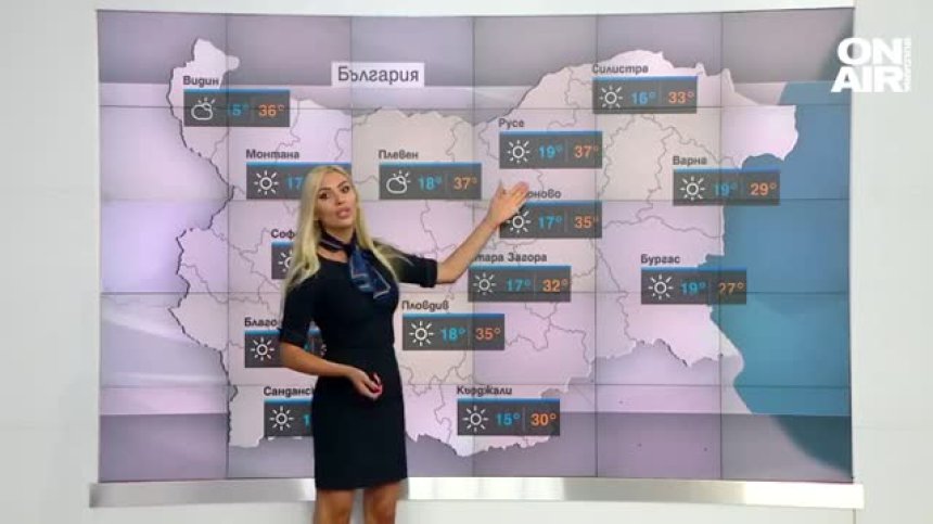 Слънчева и гореща сряда с температури до 37 градуса