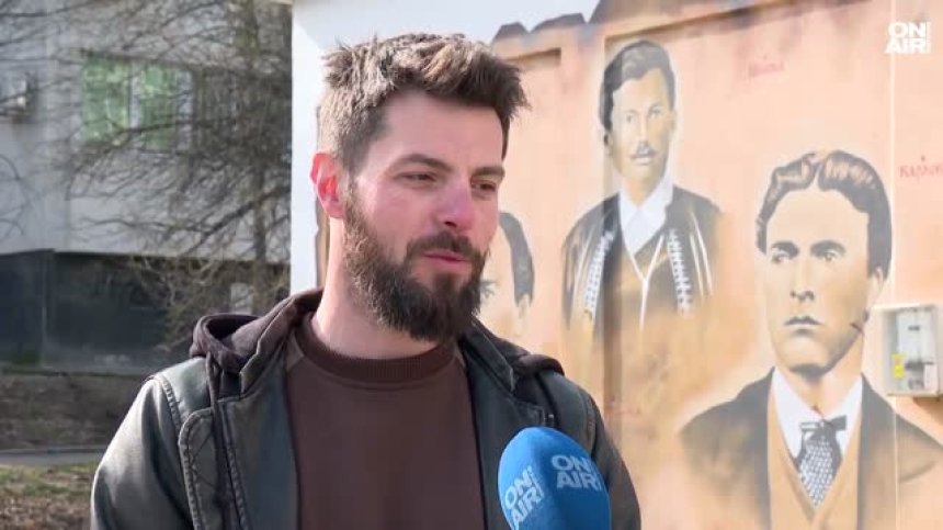 Иван Величков превръща фасадите в галерия на националните ни герои (ВИДЕО)