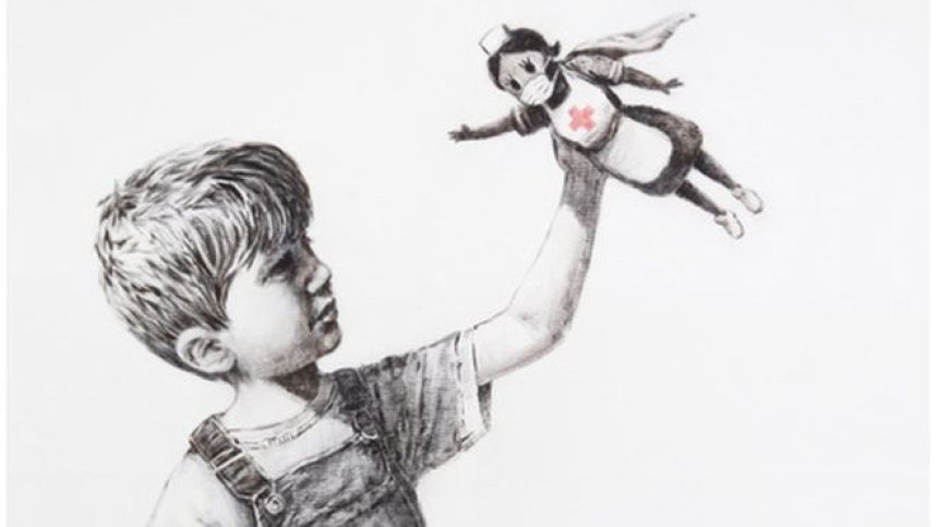 Медицинска сестра е супергерой в ново произведение на Банкси