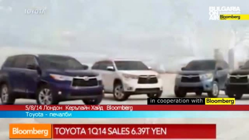 Нетната печалба за второто тримесечие на Toyota достигна 588 милиарда йени