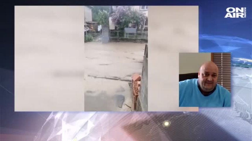 Порой причини наводнение в Котел, реката не е излязла от коритото си