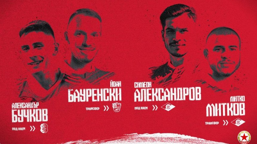 ЦСКА продаде двама играчи и прати други двама под наем