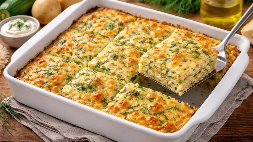 Рецепта за лятна запеканка с тиквички и картофи
