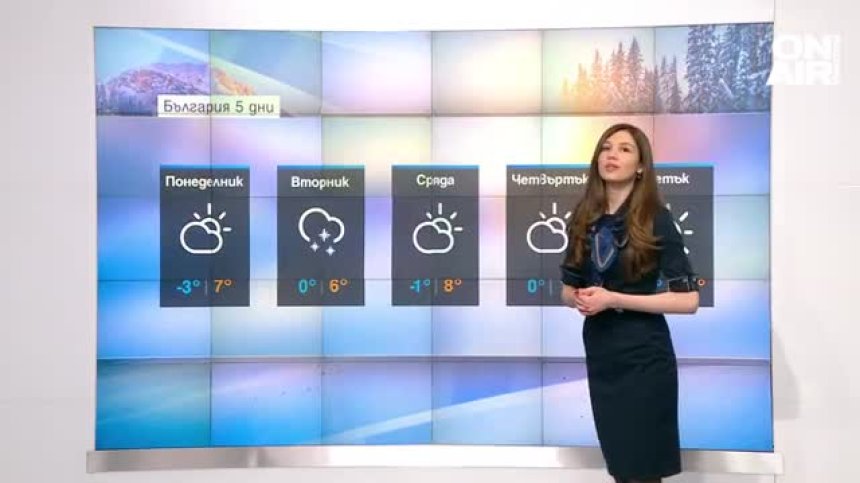 Дъжд и сняг в началото на седмицата, от четвъртък ще се затопли